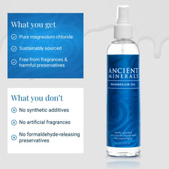 Ancient Minerals texture on skin illustrating quick absorption benefit