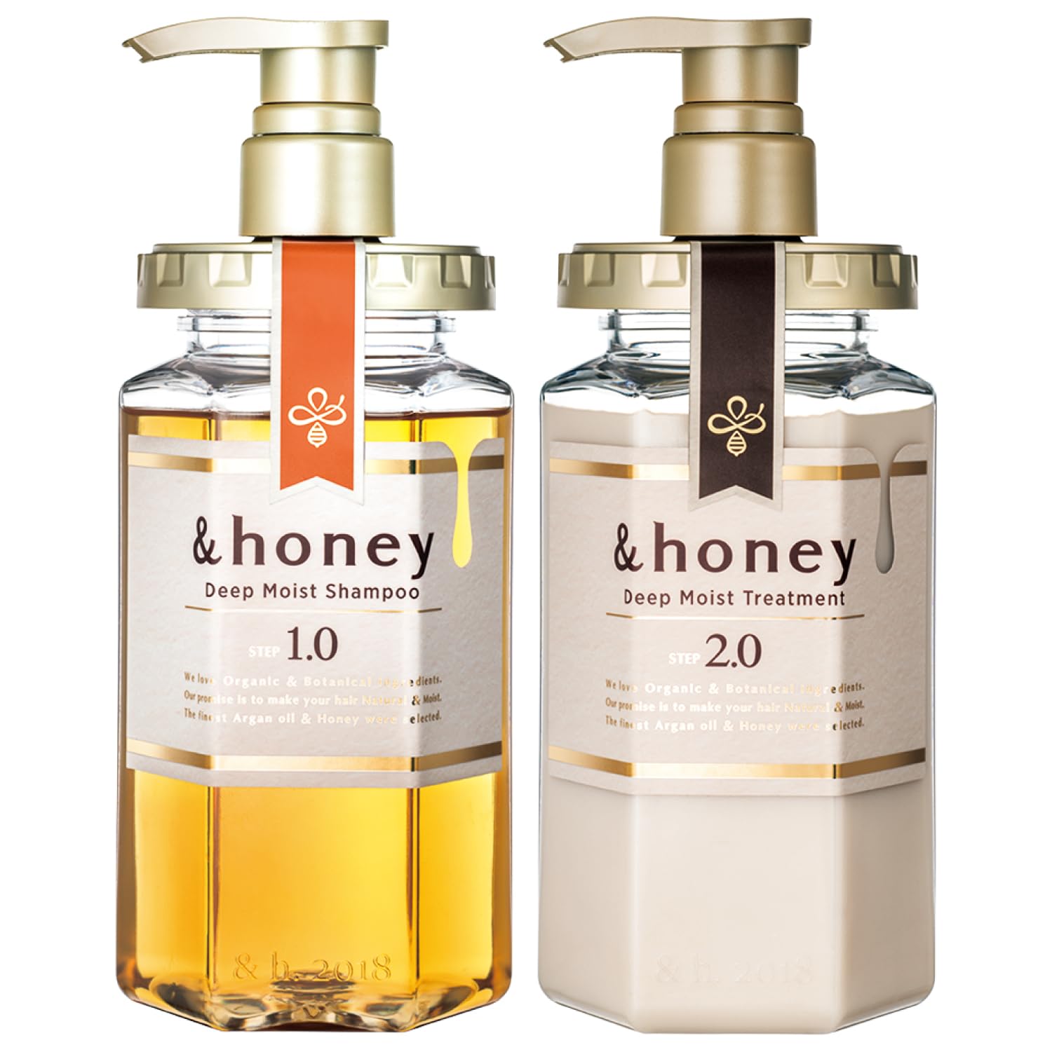 & Honey front packaging showing the hydrating duo and clear benefits