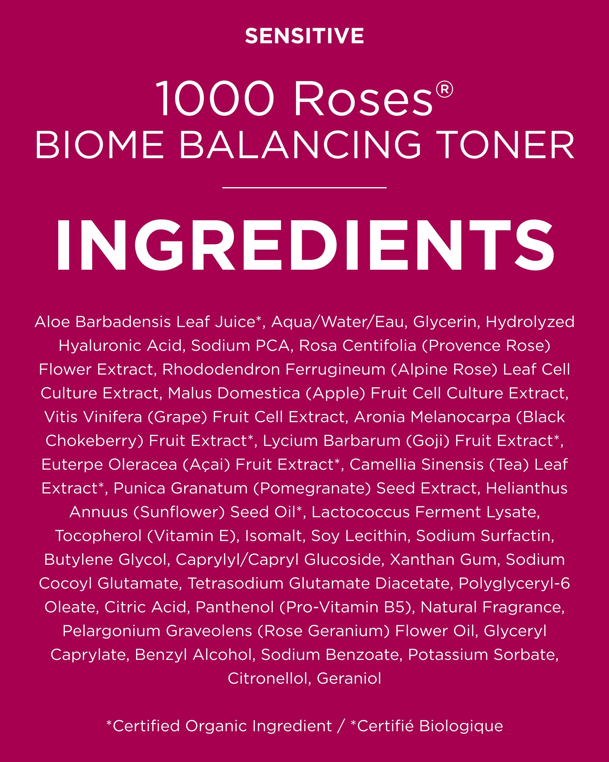Andalou Naturals back label ingredients view communicates transparency and functional benefits