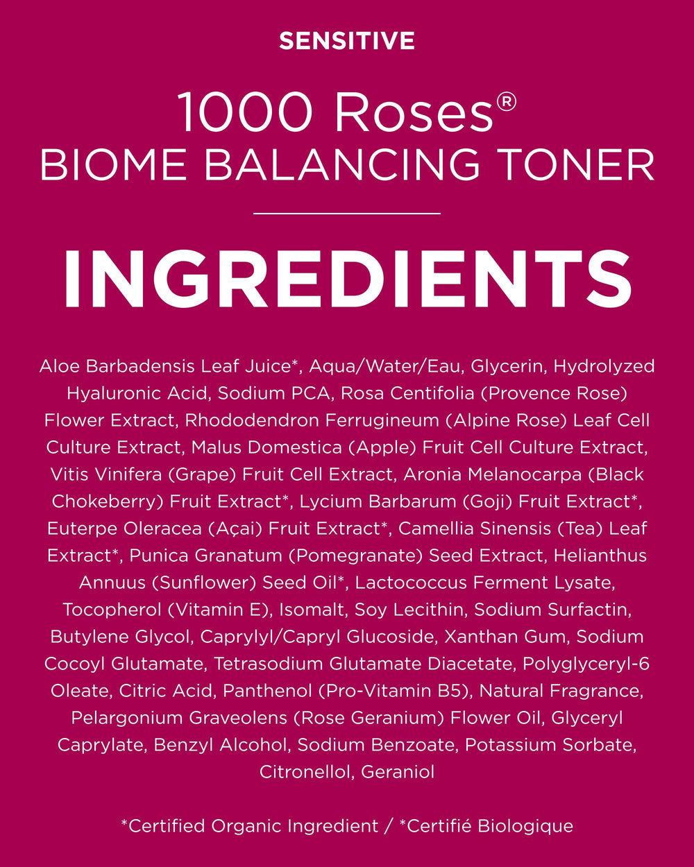 Andalou Naturals back label ingredients view communicates transparency and functional benefits