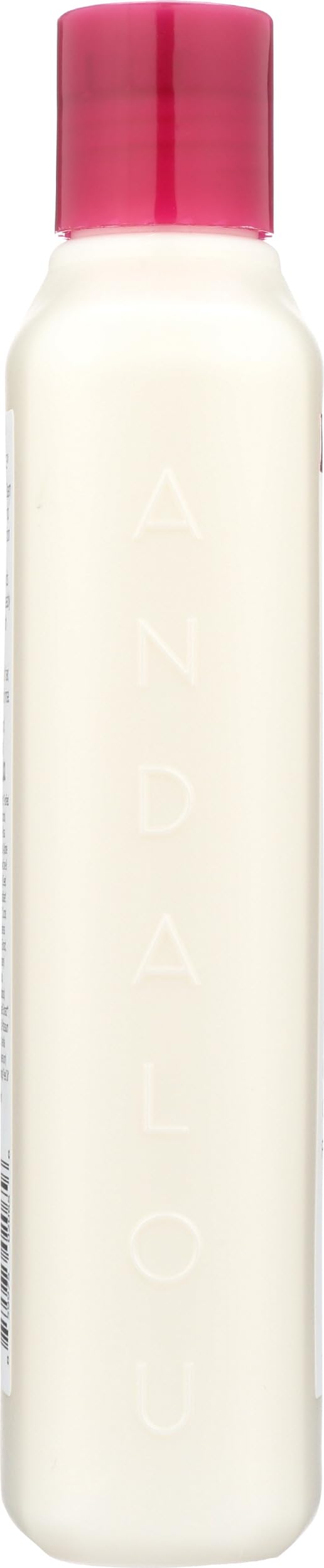 Andalou Naturals before and after hair shot showing smoother shinier strands