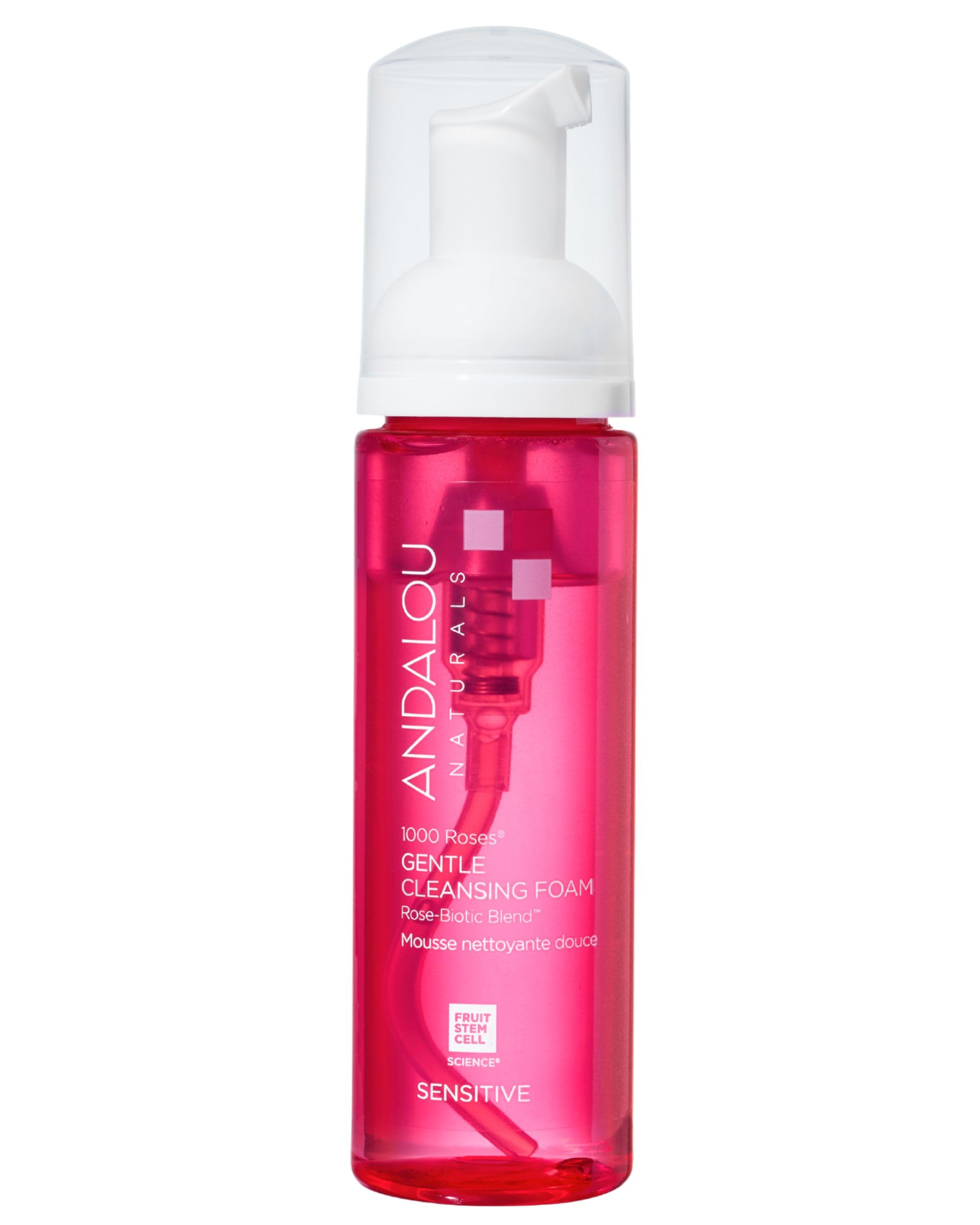 Andalou Naturals front packaging showing gentle cleansing foam benefits
