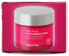 Andalou Naturals lip mask beside coin showing compact travel-ready convenience