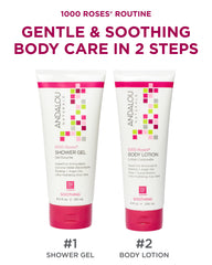 Andalou Naturals creamy lotion texture close-up demonstrating smooth spreadability