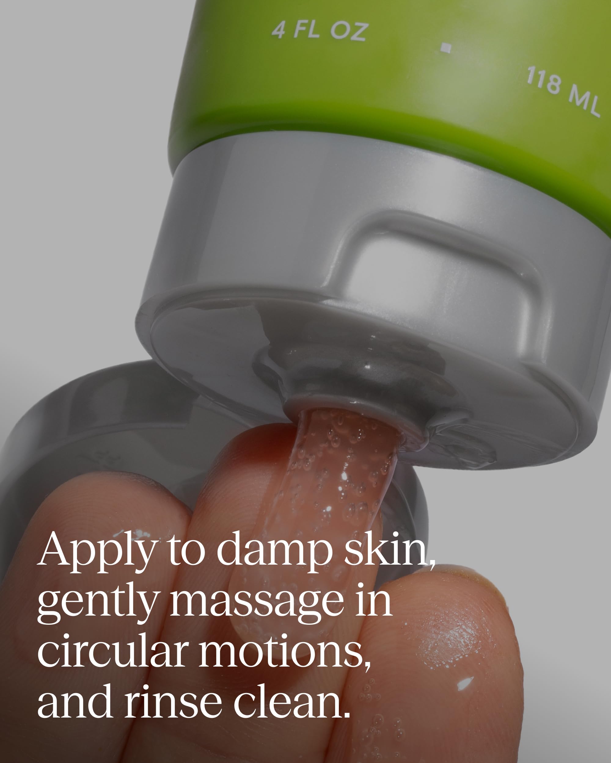 Andalou Naturals applying gel to cheek, demonstrating gentle daily use