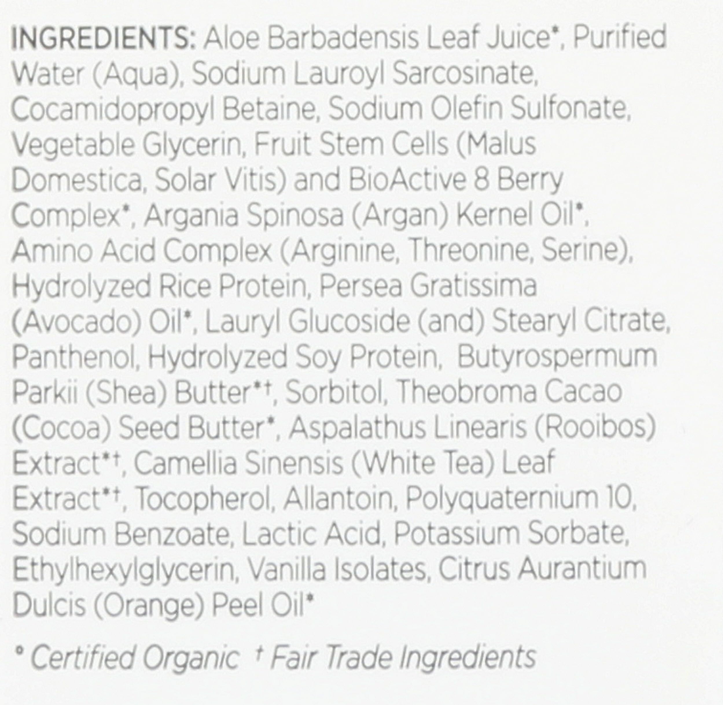 Andalou Naturals shampoo foaming texture showing gentle cleansing benefit