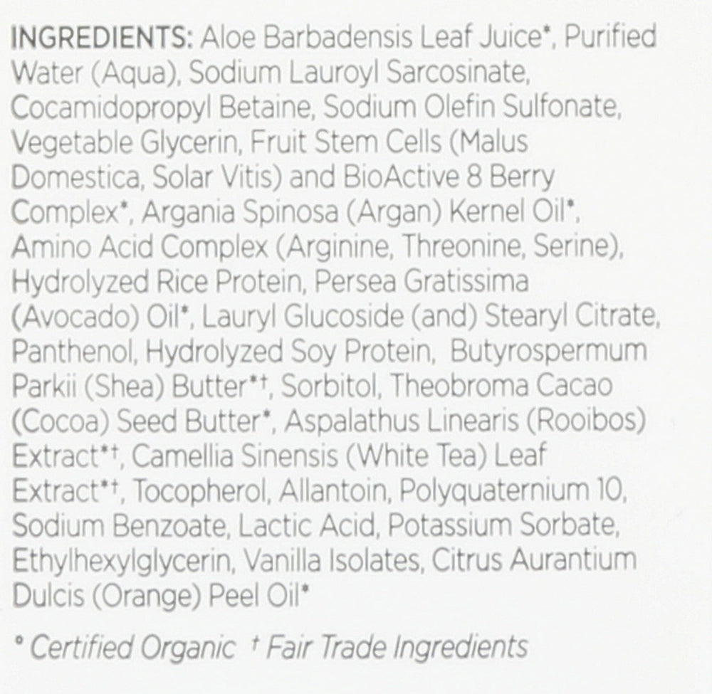 Andalou Naturals shampoo foaming texture showing gentle cleansing benefit