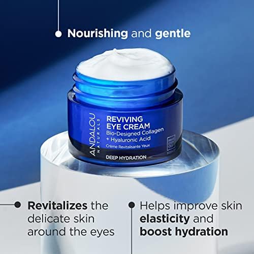 Andalou Naturals eye cream open compact revealing smooth creamy formula for hydration