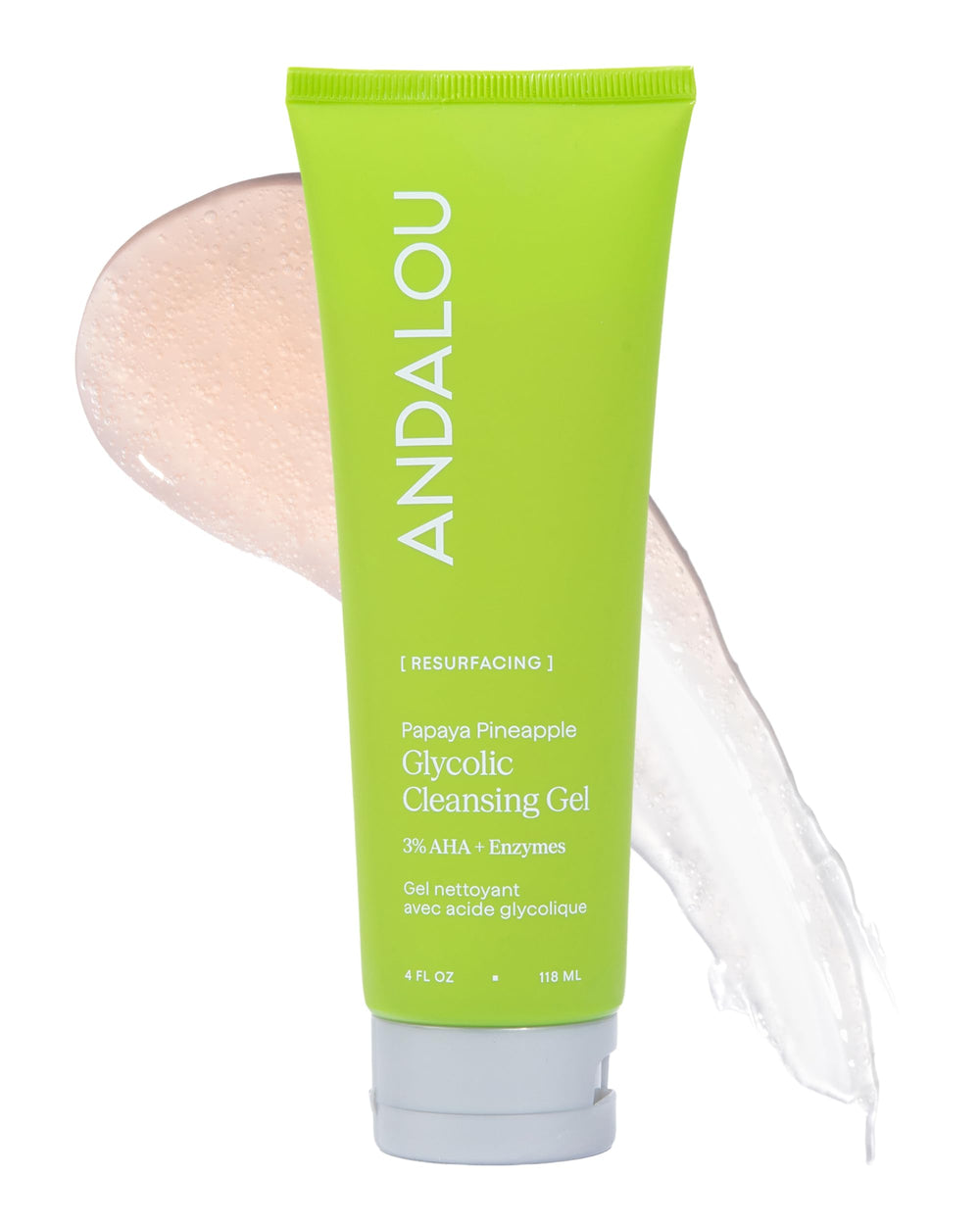 Andalou Naturals bottle front view showing product benefits and clean design