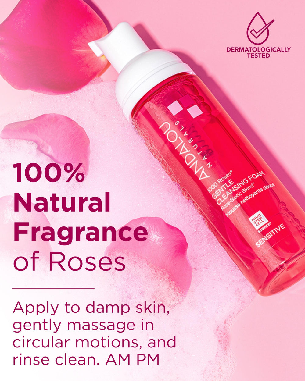 Andalou Naturals ingredient label close-up highlighting botanical blend