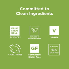 Andalou Naturals label close-up showing vegan, non-GMO and cruelty-free certifications