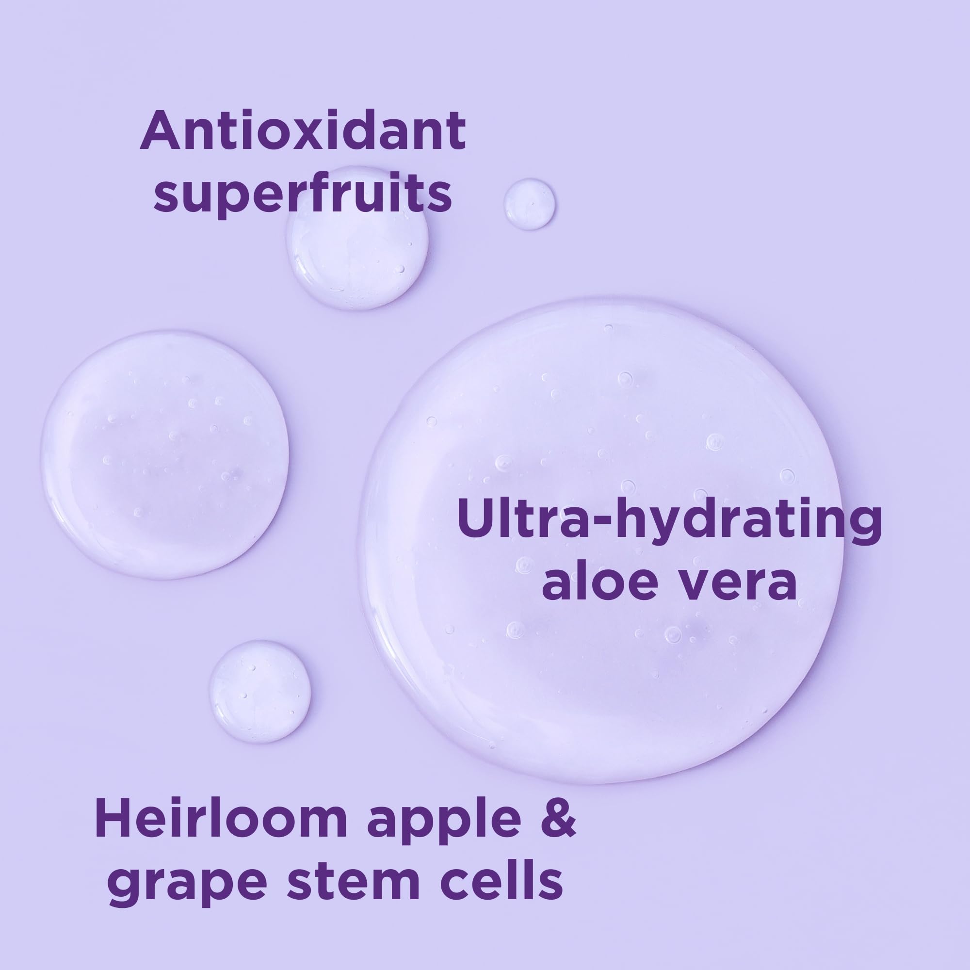 Andalou Naturals gel texture on palm showing lightweight hydration and silky feel