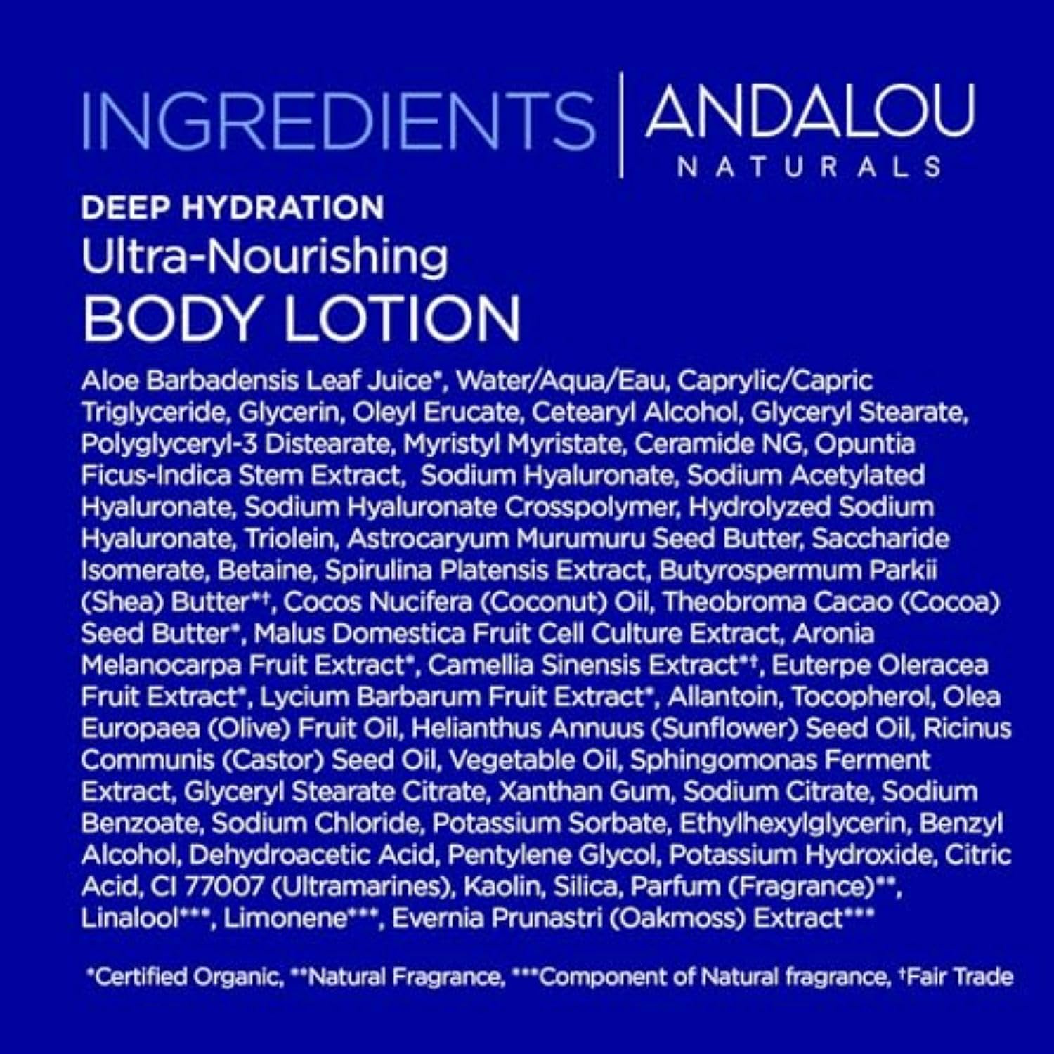 Andalou Naturals open cap displaying creamy body lotion consistency