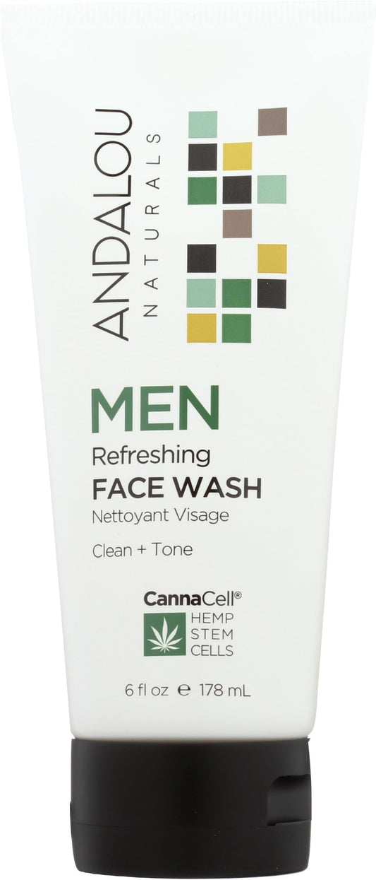Andalou Naturals front packaging showing 6 oz bottle and brand benefits