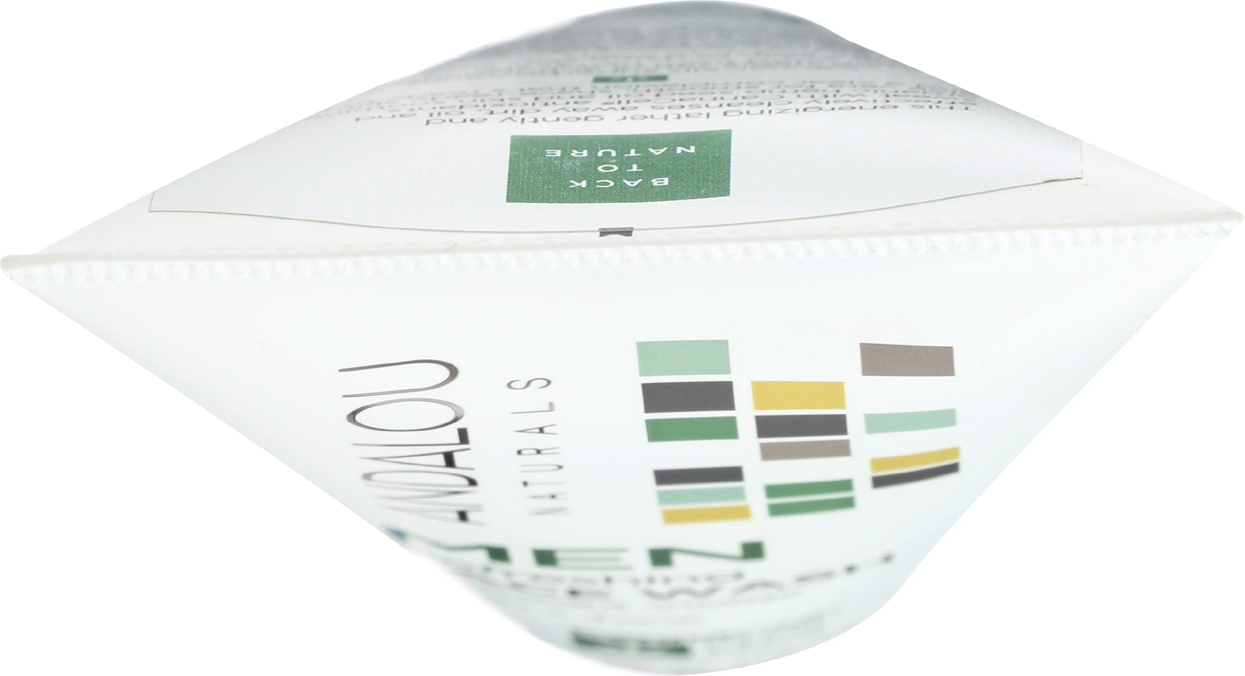 Andalou Naturals creamy face wash texture on hand for smooth application