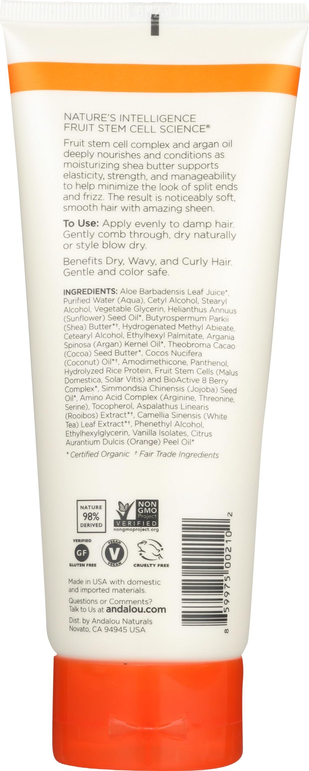 Andalou Naturals cream texture on palm showing creamy hydration