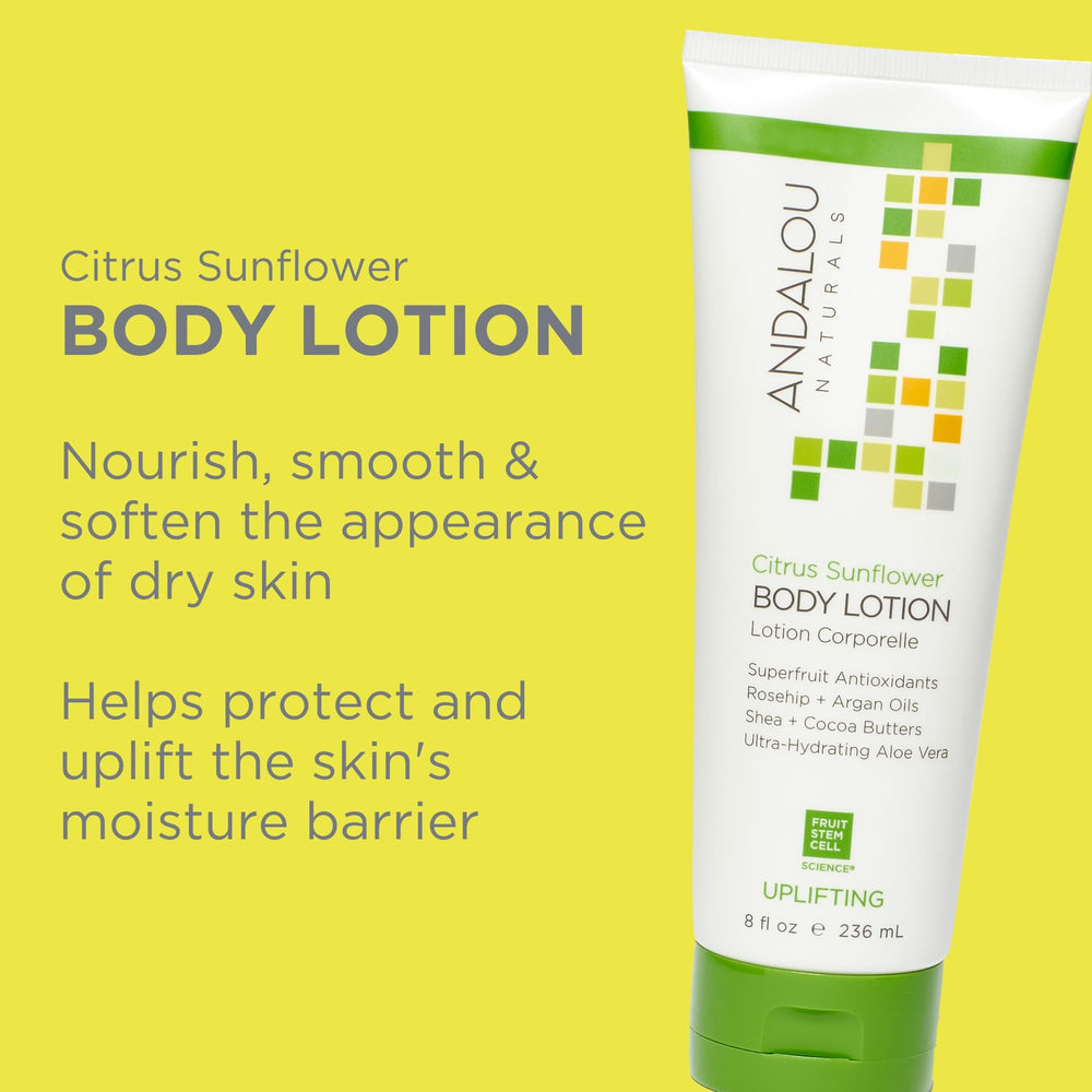 Andalou Naturals pump dispenser detail for easy, controlled lotion application