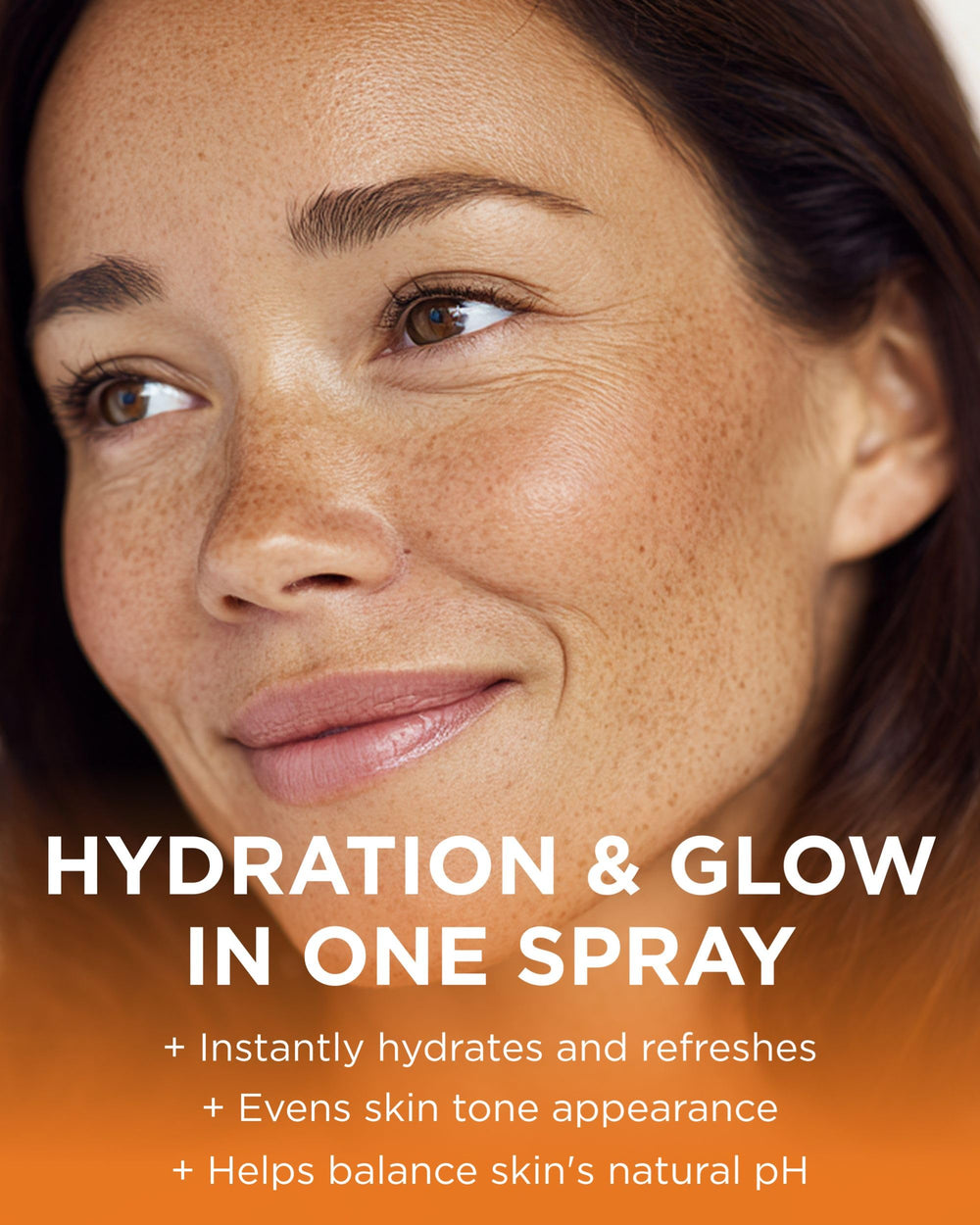 Andalou Naturals spray nozzle close-up producing fine mist for even application