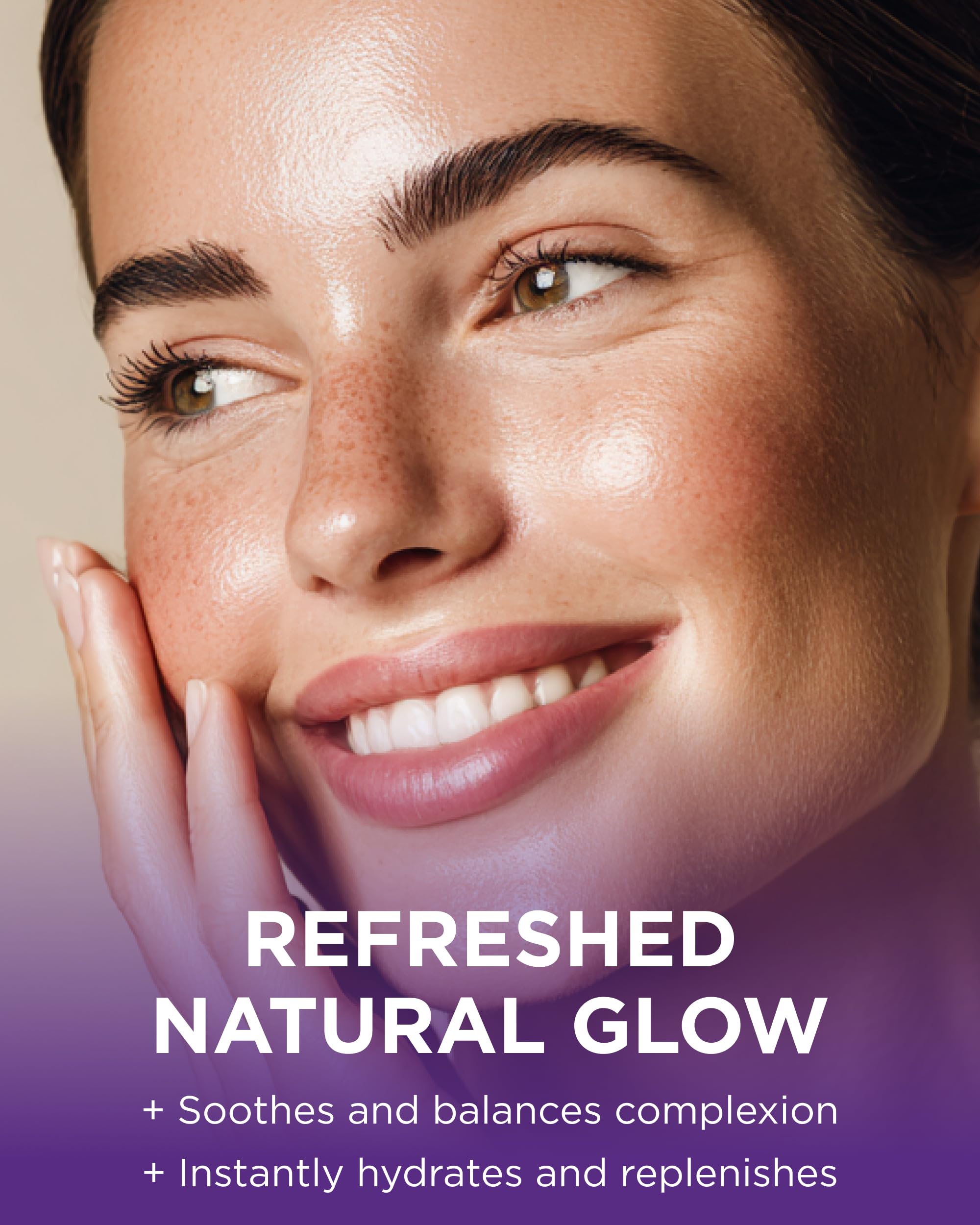 Andalou Naturals spray mist in use delivering instant refresh and balance