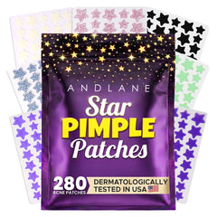 Andlane front packaging showing star pimple patch variety and benefits