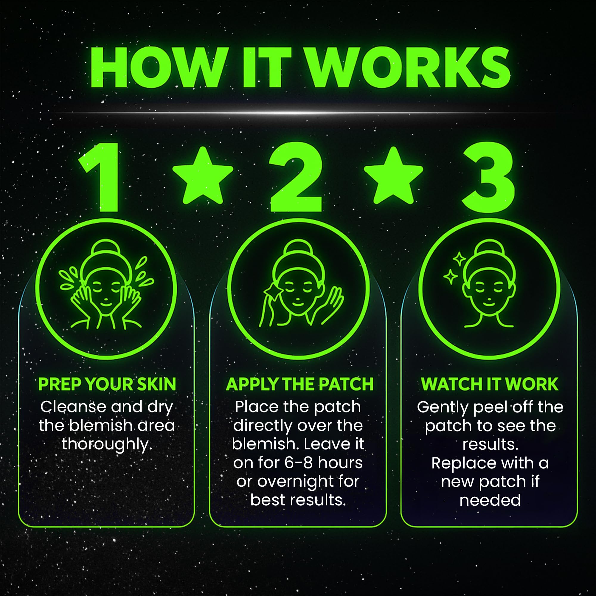 Andlane glow-in-the-dark patches glowing to reveal nighttime visibility