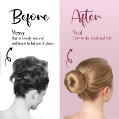 Andlane messy bun style example offering effortless casual volume