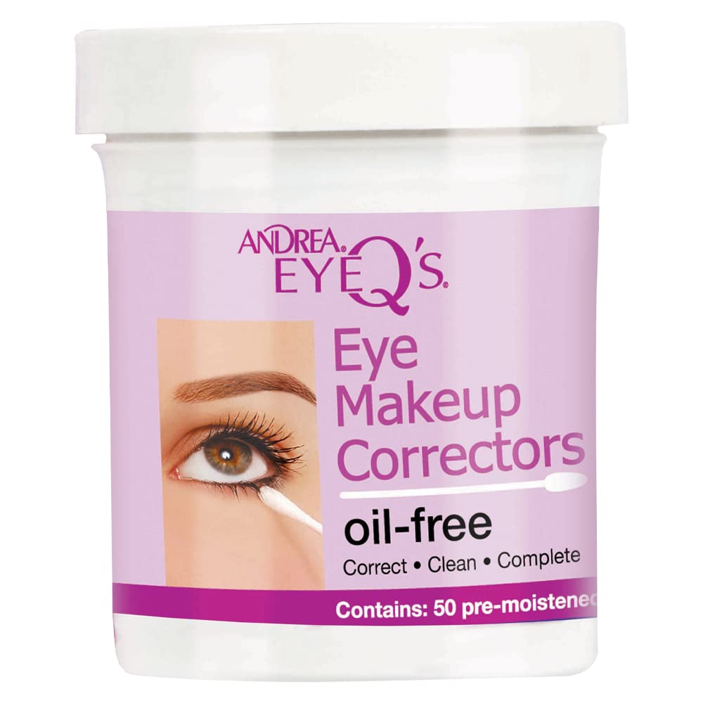 ANDREA Eyeq front packaging showing 50-count compact box and branding for easy storage