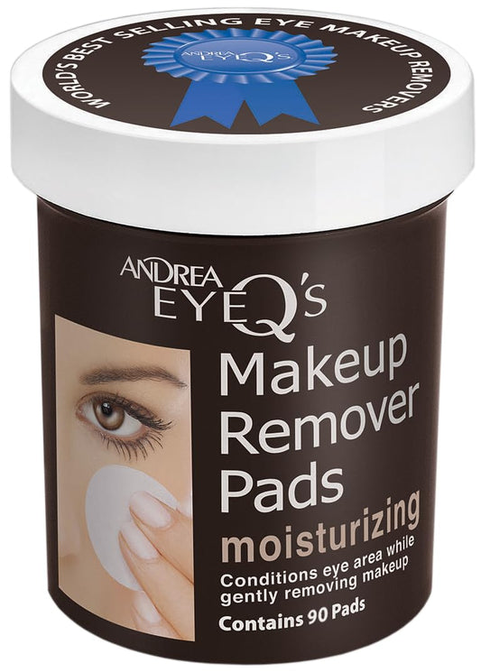 ANDREA front container view showing pads for gentle hydrated makeup removal