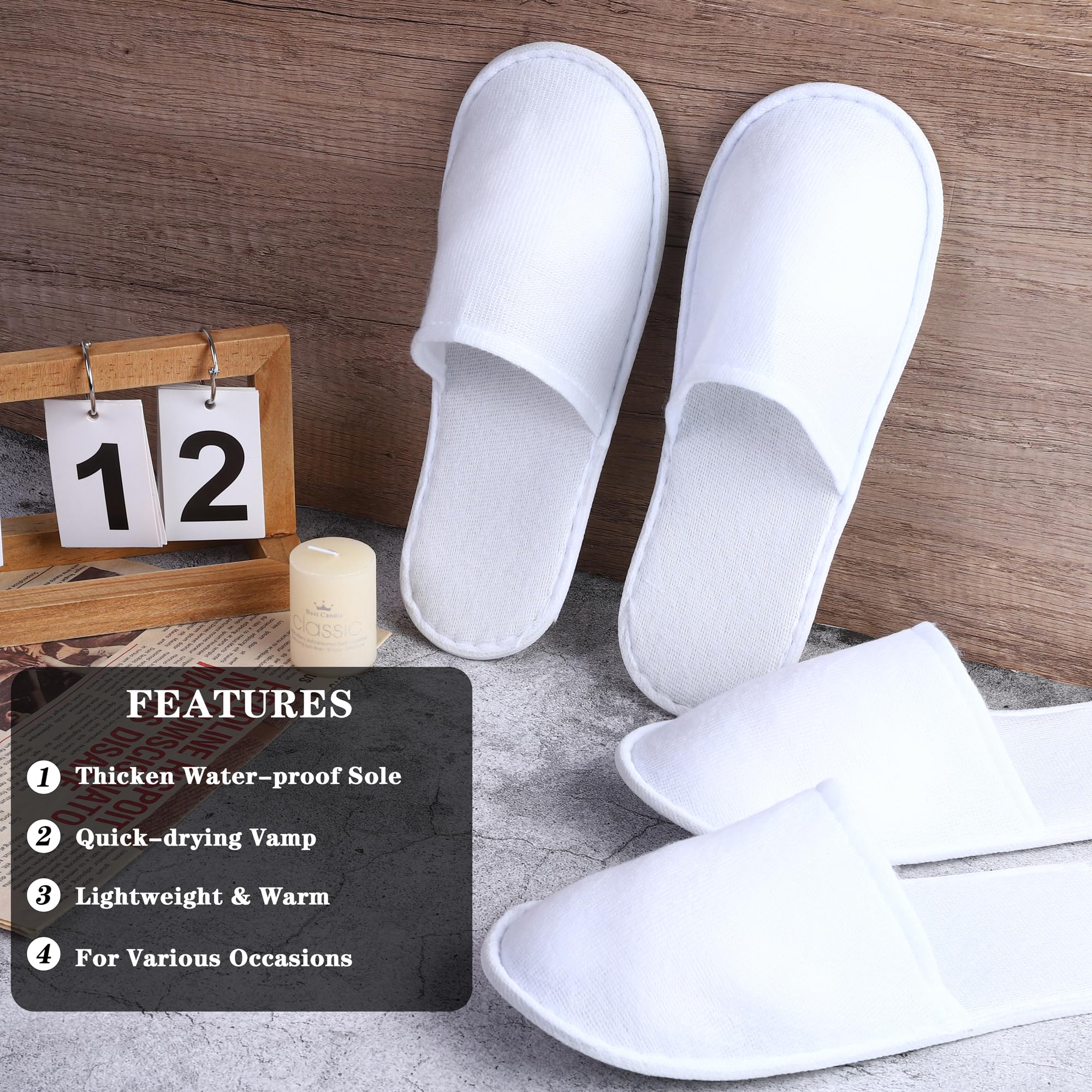 Aneco slipper held in hand to show scale and easy portability
