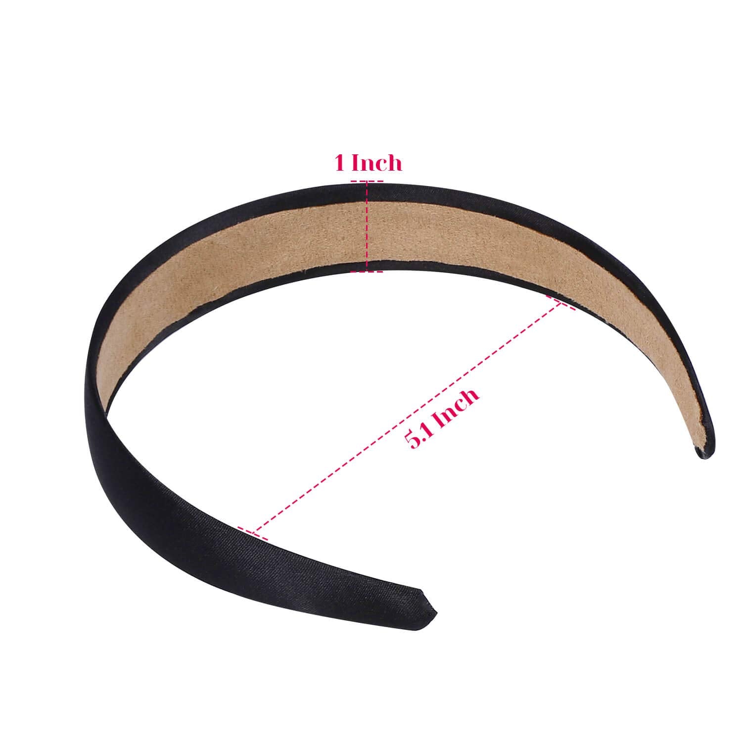 anezus side profile of one-inch headband showing slim, sturdy design