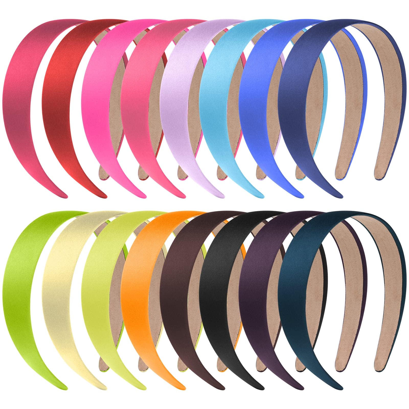 anezus multicolor pack front view showing all 16 headbands and organized colors