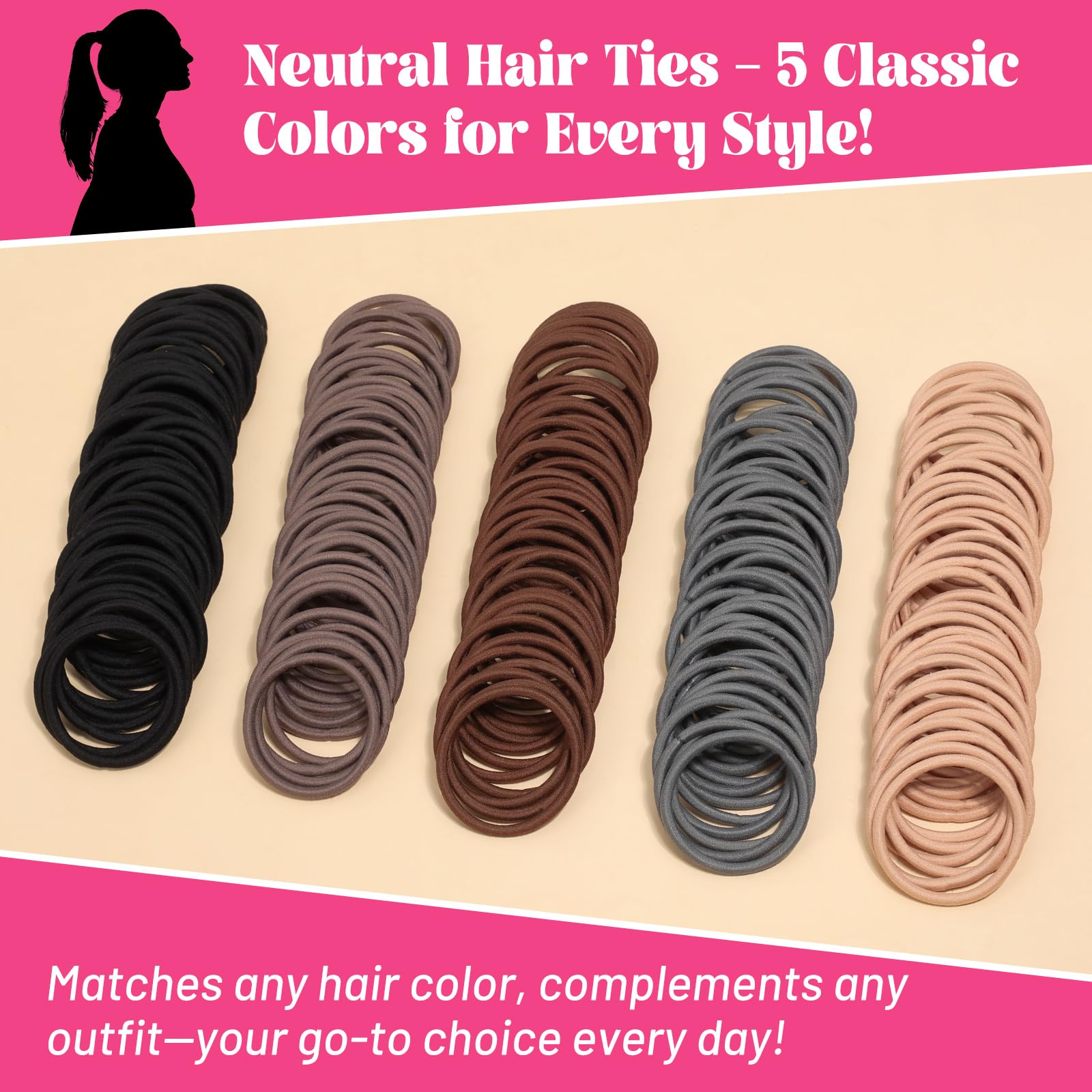 anezus hair tie securing a thick ponytail for reliable hold