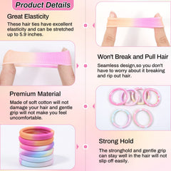 anezus hair ties next to hand showing compact size and quantity