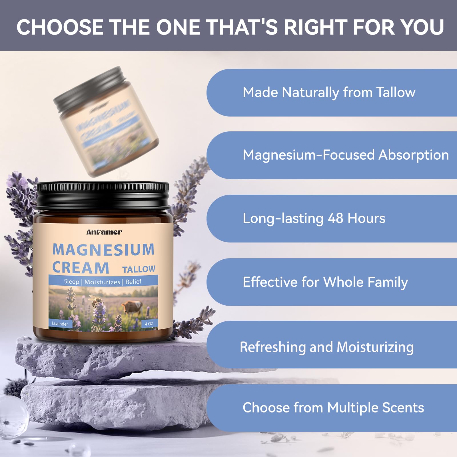 AnFamer shea and jojoba ingredients staged to show moisturizing benefits
