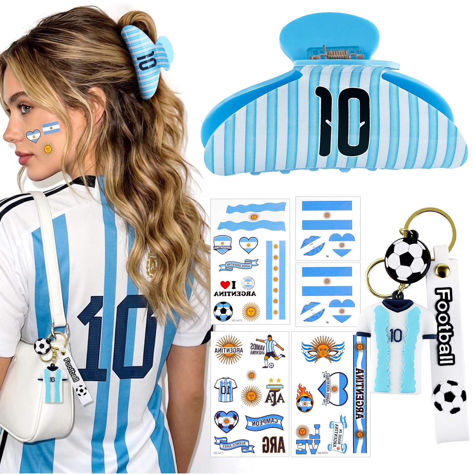ANFONG front view of World Cup fan set highlighting complete kit and gift-ready packaging