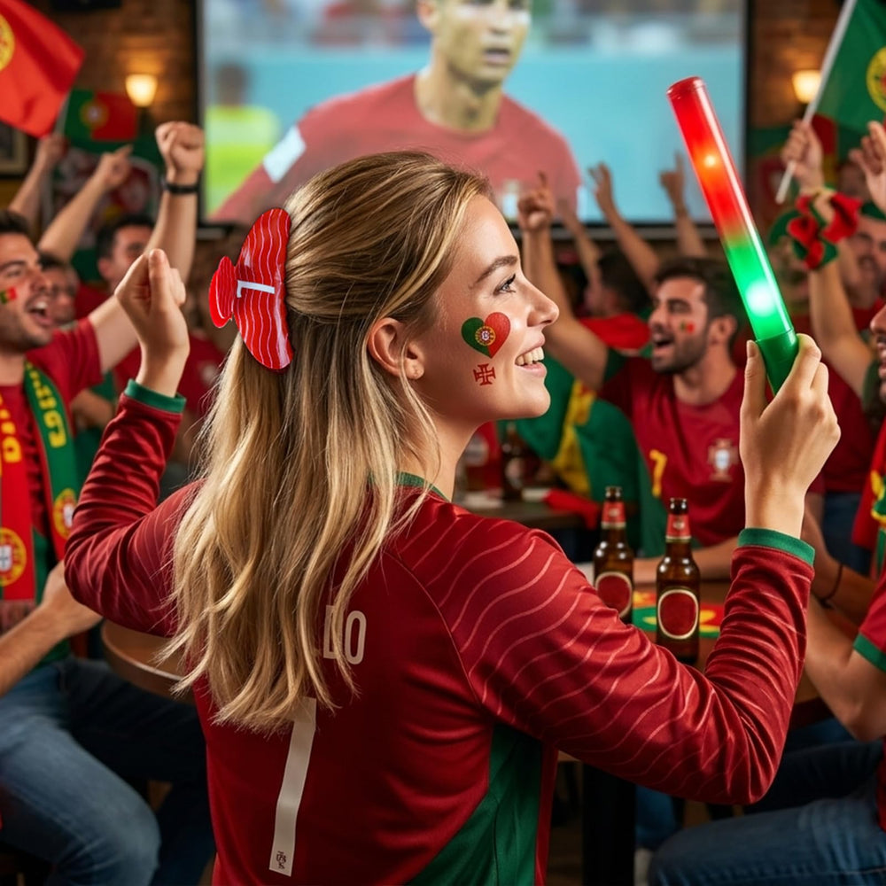 ANFONG complete fan set at a watch party demonstrating coordinated look