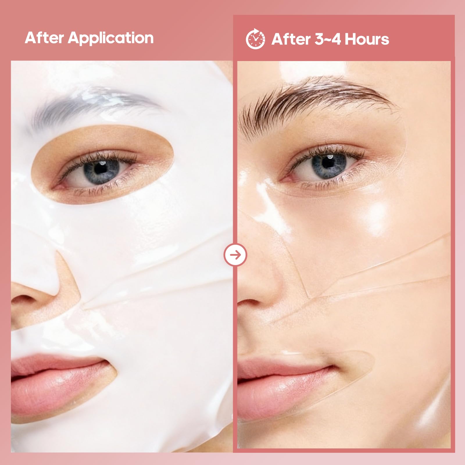Angel Side mask texture detail showing smooth gel surface that boosts skin moisture