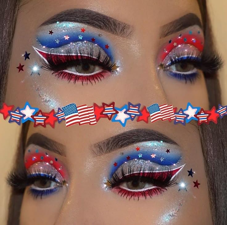 Angels Beauty applied to cheek highlighting sparkle and long-lasting festival look