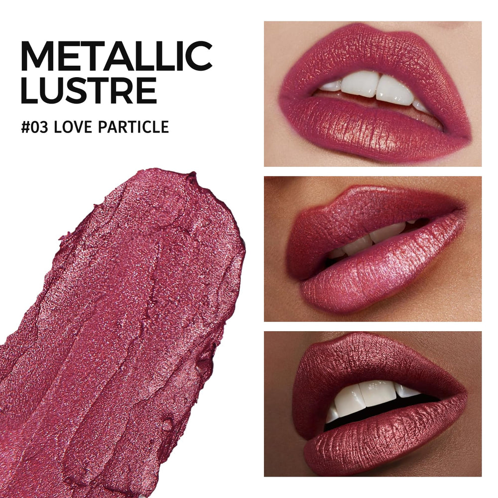 Anglicolor metallic plum swatch on skin demonstrating buildable shimmer and color payoff