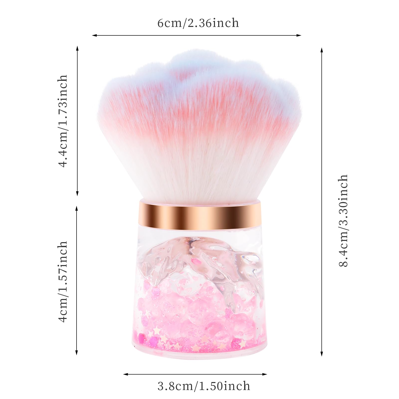 ANGNYA acrylic-handle detail with embedded beads benefit: comfortable precise grip