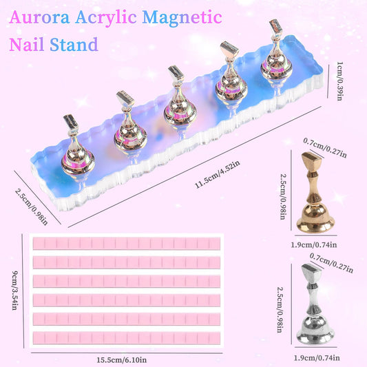 ANGNYA magnetic holder close-up showing strong magnet and steady nail support