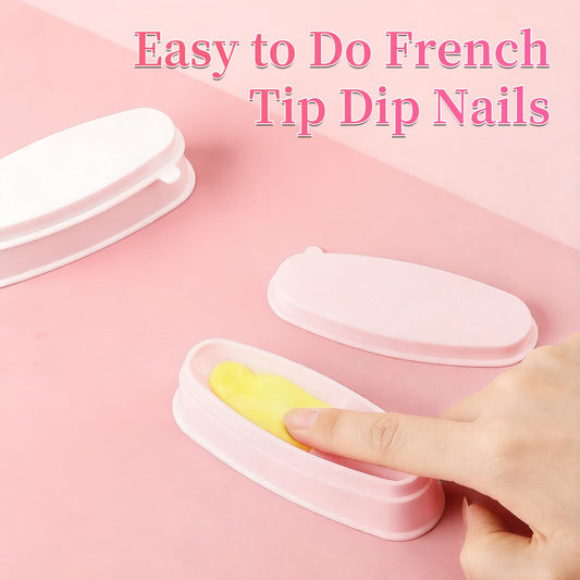 ANGNYA close-up of molded smile-line guide for accurate French tip shaping