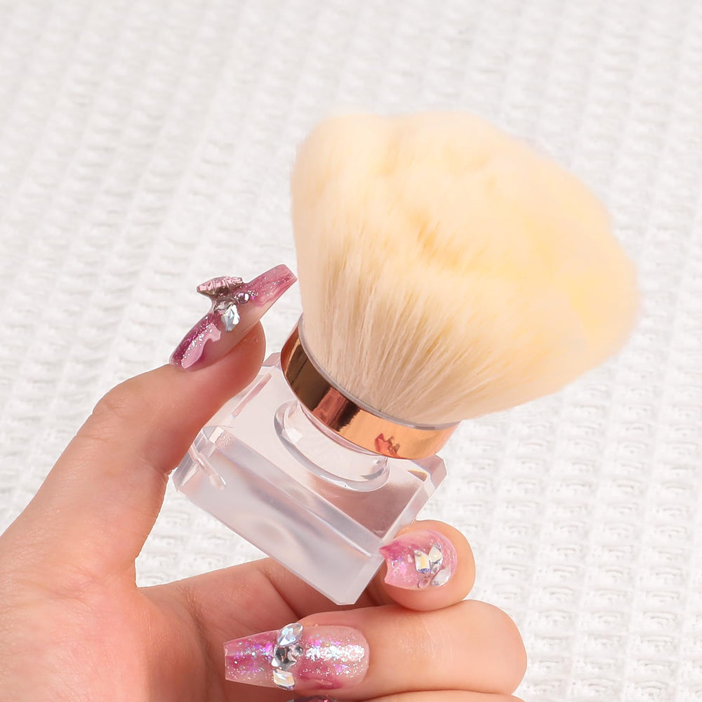 ANGNYA front view of white rose brush shows elegant design and improved control