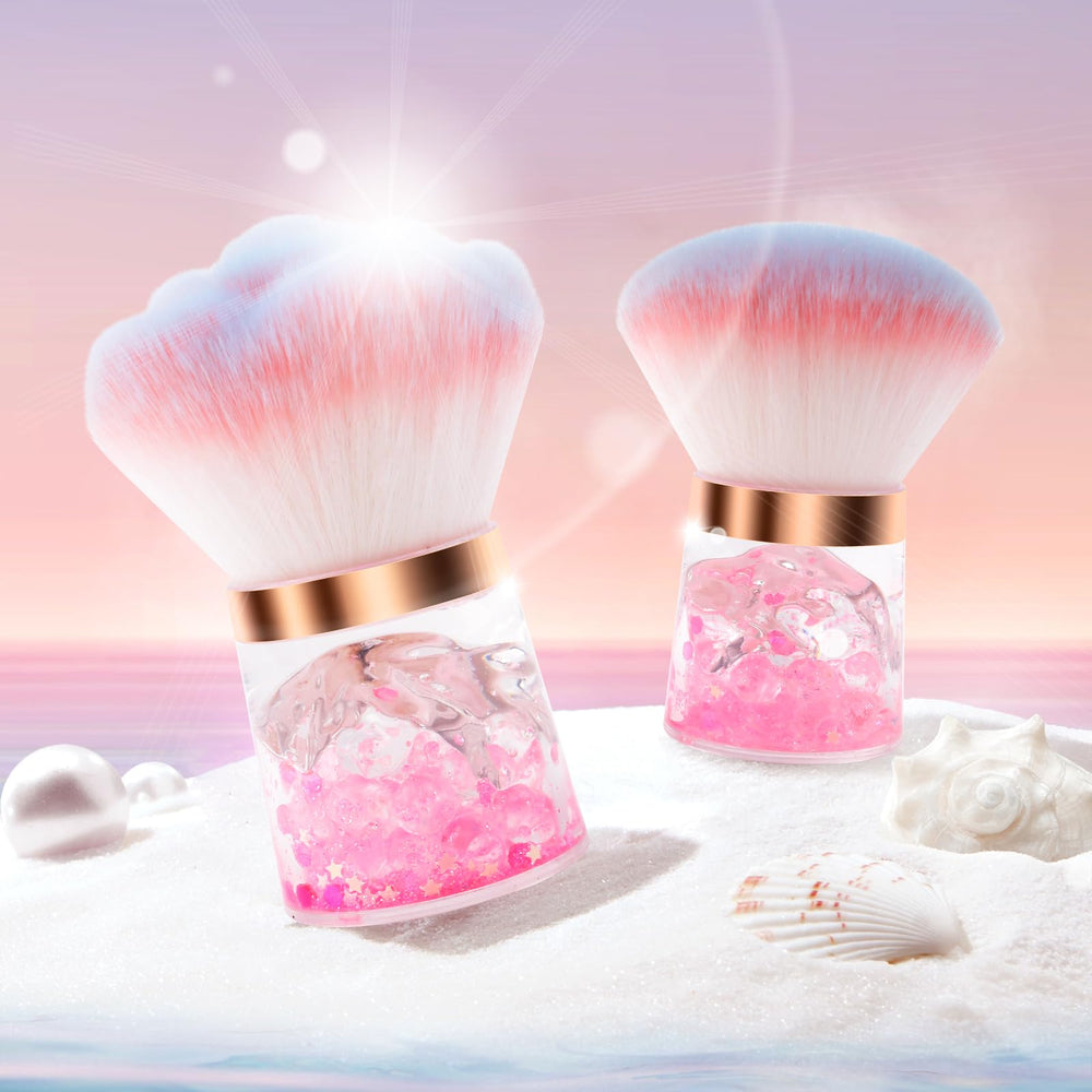 ANGNYA lifestyle makeup table showing dual use as powder brush benefit: versatile tool