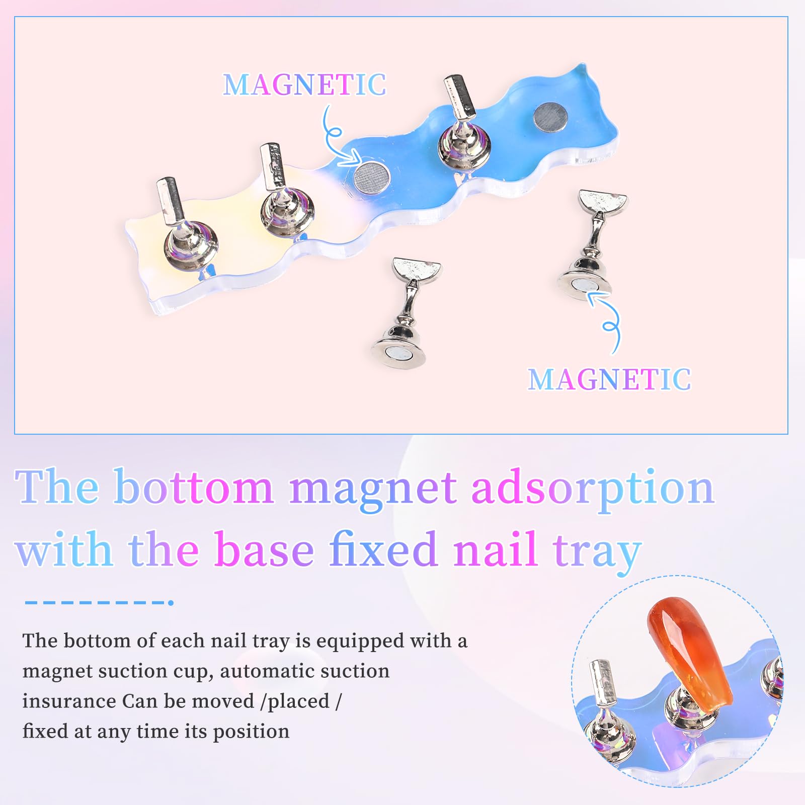ANGNYA size scale next to hand showing compact portability for travel or salon