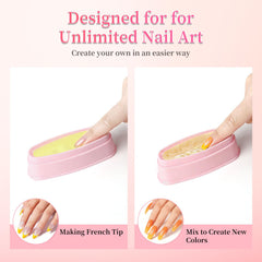 ANGNYA wells filled with different dip powders for easy shade selection and neat pouring