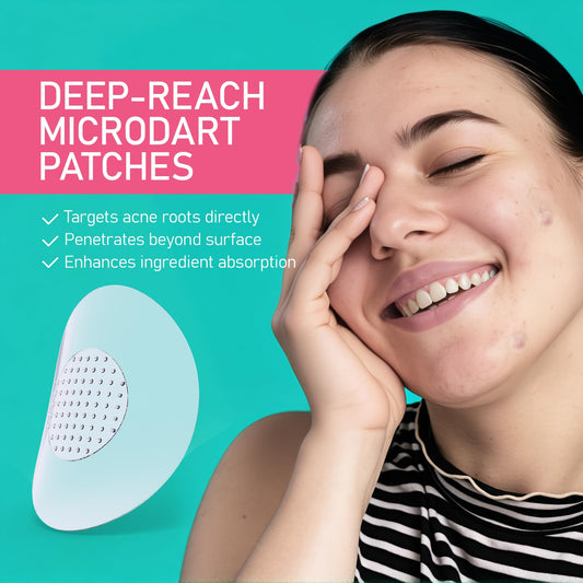 ANGTICS close-up microdart texture highlighting dissolvable darts and targeted delivery benefit