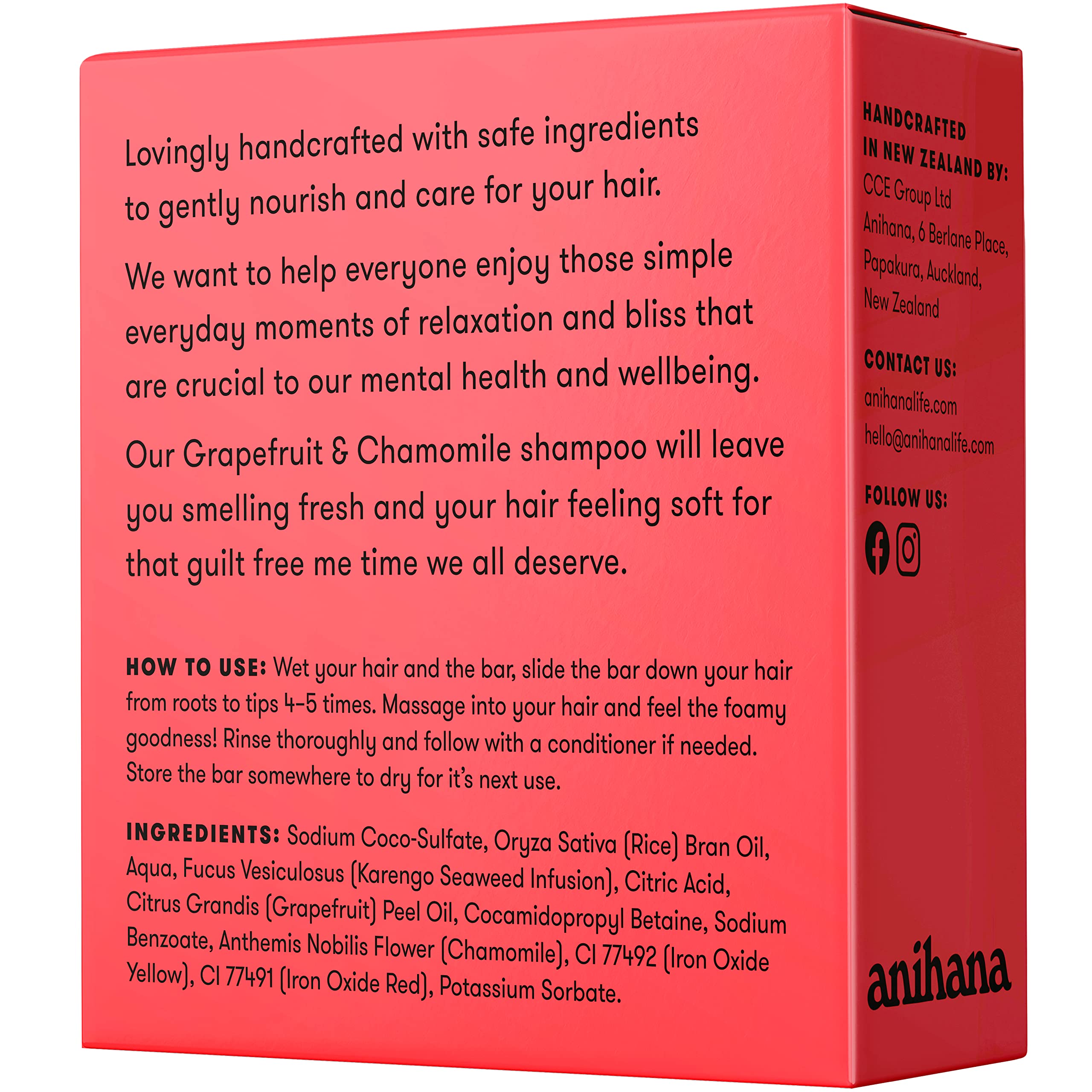 ANIHANA shampoo bar wrapped in compostable packaging reducing plastic waste