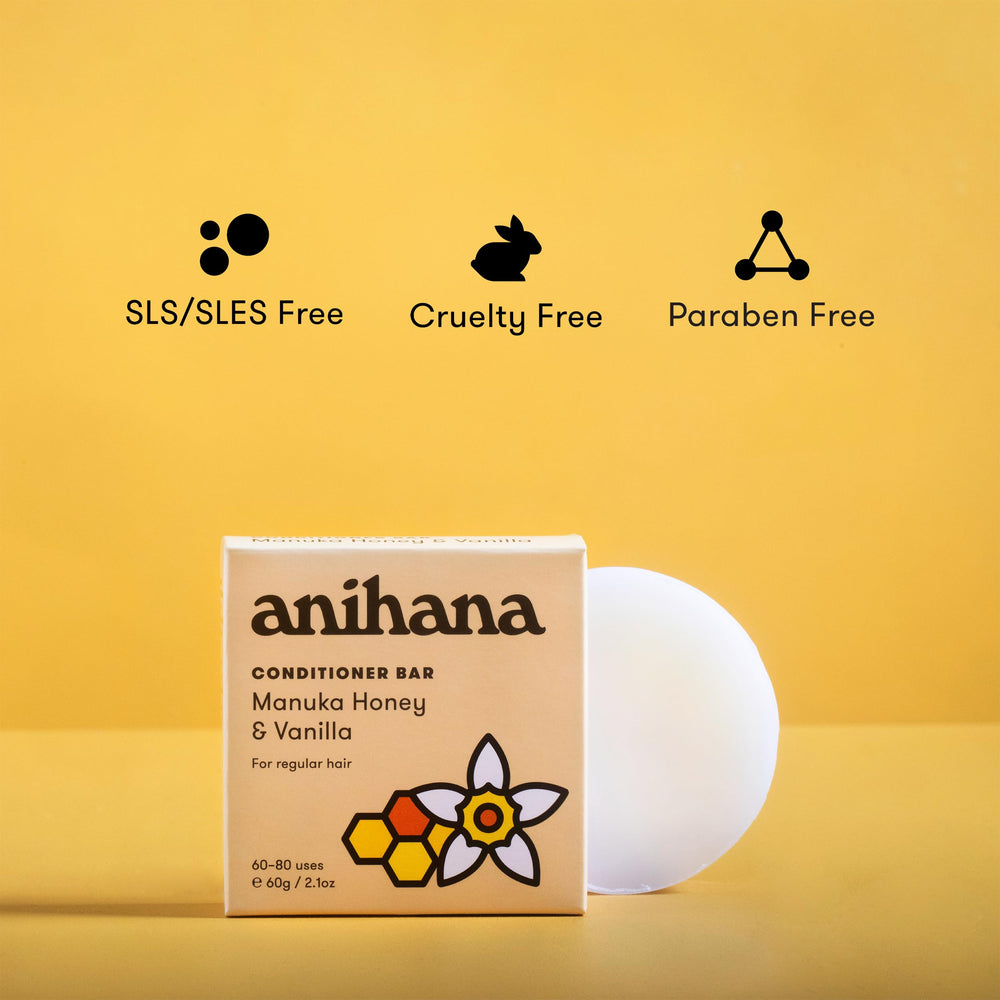 ANIHANA conditioner bar held in hand shows travel-friendly compact benefit