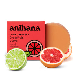 ANIHANA conditioner bar front packaging showing grapefruit lime scent and benefits